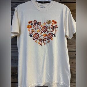 Comfort Colors Cream Short Sleeve Tee Fall Football